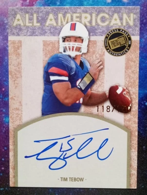 $85 • Buy 2010 Press Pass All American Autograph TIM TEBOW 118/150 Florida Gators AUTO