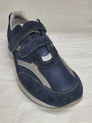 SAS JV Mesh Men 12M Sneaker Blue Gray Hook Loop USA AMPUTEE *RIGHT SHOE ONLY* • $50.89