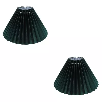  2 Pcs Simple Style Lampshade Decor Accessory Lace Floor Light Pleated Bell • £15.15