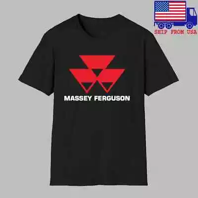 Massey Ferguson Tractor Logo Men'S Black T-Shirt S-5Xl • $22.99