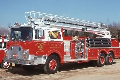 Manahawkin NJ 1975 Mack CF Pierce Telesqurt - Fire Apparatus Slide • $5