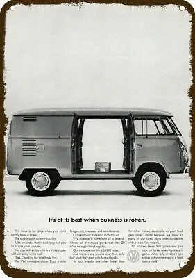 1964 VOLKSWAGEN VW Station Wagon Bus Van Vntg-Look DECORATIVE REPLICA METAL SIGN • $24.99