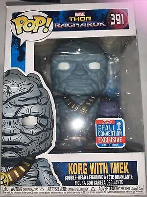Funko Pop Marvel - 391 Korg With Meik - Thor Fall Convention - Damaged Box • $8