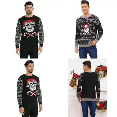 Mens Christmas Jumper  Xmas Pullover Sweater Knitted Small • £9.99