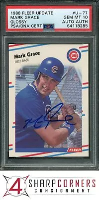 1988 Fleer Update Glossy #u-77 Mark Grace Rc Psa 10 Dna Auto Auth • $71.84