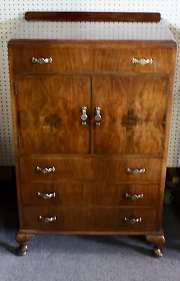 Vintage BACHELOR'S CHEST  4 Drawers 2 Cabinet Doors Back Rail 49”H X 30 W 1940 • $525