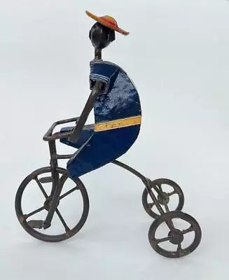 Manuel Felguerez Mexico Primitive Folk Art Steel Kinetic Sculpture Bike Tricycle • $125