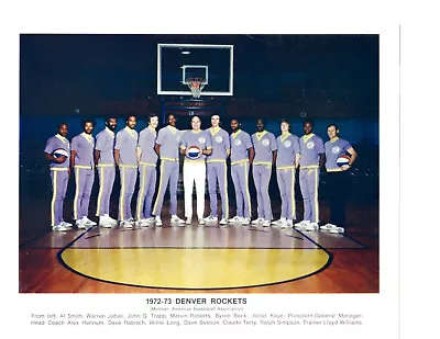 1972 1973 Denver Rockets 8x10 Team Photo Aba  Basketball Nba Usa Colorado • $5.95