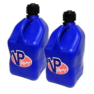 VP Racing 2 Pack Blue Square 5 Gallon Race Gas Alcohol Can Fuel Jug Utility Can • $69.99