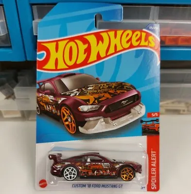 Hot Wheels Custom 18 Ford Mustang GT 175/250 Spoiler Alert 5/5 BNIB Sealed 2021 • £3.99