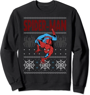 $35.99 • Buy Spider-Man Crawl Ugly Christmas Sweater Sweatshirt Size S-5XL