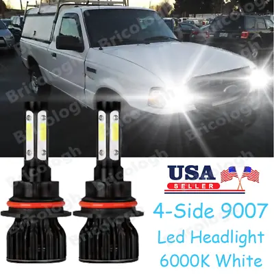 For FORD Ranger 1990-2011 LED Headlight Kit 9007 HB5 6000K White Hi/Lo COB Bulbs • $16.71