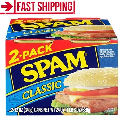 SPAM Classic Twinpack Canned Ham Pork Luncheon Meat 12 Oz Pack Of 2 • $10.95