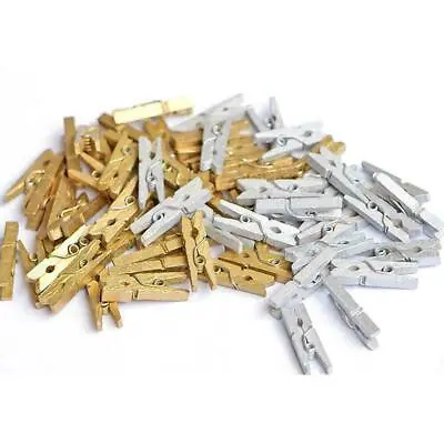 50Pcs Mini Wooden Clip Hanging Photo Paper Peg Clothespin Craft V6B4 Clips T1M5 • £1.87