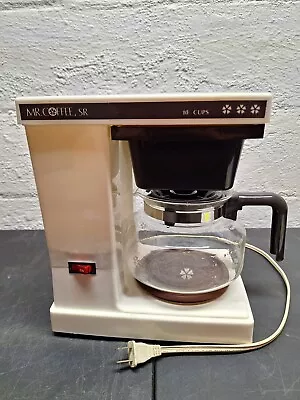 Vintage Mr. Coffee SR-10 10-Cup Automatic Brewing White Coffee Maker Tested • $20