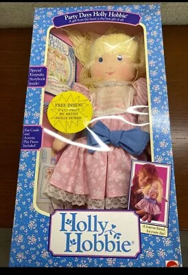 Vintage Mattel Holly Hobbie Party Days  16  Doll 1989 In Box Attached Nice • $25