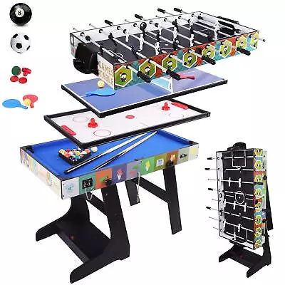 4FT Folding Muliti Sports Game Table Combo Game Table -Pool Snooker Table A... • $225.42