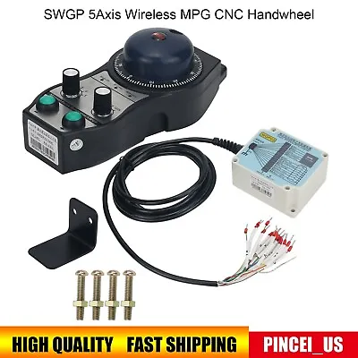 5 Axis Wireless MPG CNC Handwheel Pendant 100PPR For FANAC SIEMENS MITSUBISHI • $164.98