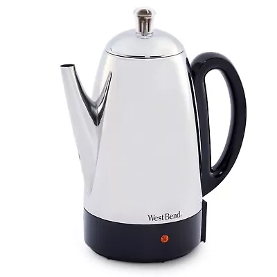12-Cup Coffee Maker Pot Stainless Steel Electric Percolator Portable Vintage NEW • $42.31