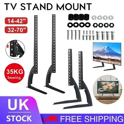 Universal Table Top TV Stand Base VESA Pedestal Mount Bracket 14 -70  LCD LED 3D • £10.99