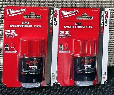 NEW Milwaukee 48-11-2430 M12 Red Lithium CP 3.0 2-Pack Battery Good • $49.99