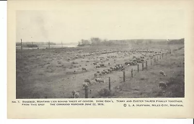 Postcard L. A. Huffman Photo Miles City Montana No. 7 Rosebud In The Distance • $5