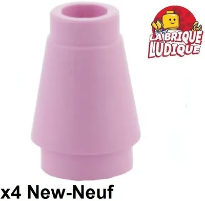 LEGO 4x Cone 1x1 With Top Groove Pink/Bright Pink 4589b New • $3.08