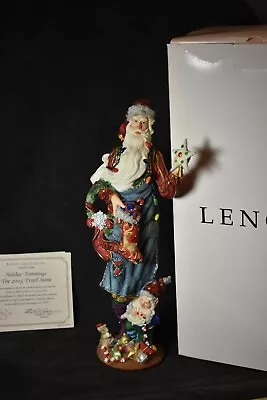 Lenox 2005 HOLIDAY TRIMMINGS Pencil Santa Orig Box Cert Of Auth. ~ NICE! • $74.95