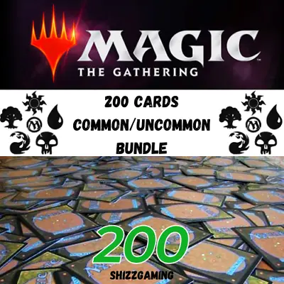 200 MTG Common/Uncommon Cards Bundle Bulk Job Lot • £10.99