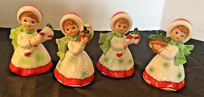 Vintage Napco Christmas Girls 4 1/2  (4)  #7698 • $38