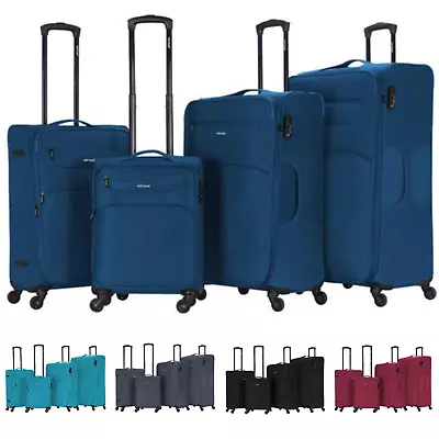 Super Lightweight 4 Wheels Spinner Expandable Luggage Suitcase Cabin S M L XL • £36.99