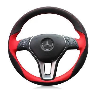 For Benz E300L E260L E200 DIY Hand-stitched Car Steering Wheel Cover Top Leather • $108.25