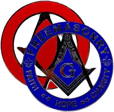 Masonic Master Mason 3  Inch Cut Out Car Auto Emblem Silver $9.99 • $12.99