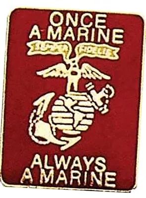 Once A Marine Always A Marine Bike Motorcycle Hat Cap Lapel Pin HP4965 • $6.88