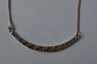 £15 • Buy Sliver Greek Key Style Necklace. Sliver 925