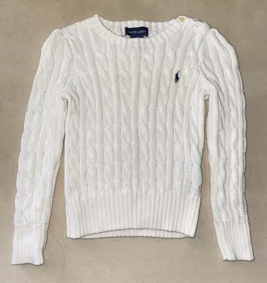 Ralph Lauren Kids White Sweater Size 5 • $30