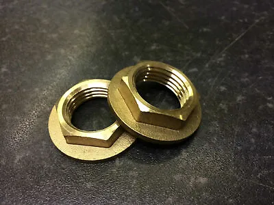 Brass Back Nuts - For Basin Sink Taps & Mixers - 1/2 Bsp - 1 Pair (2 Nuts) • £3.59