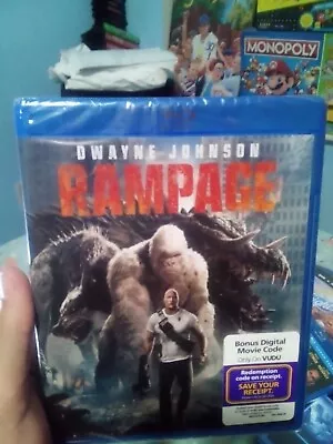 Rampage (Blu-ray 2018) SEALED BRAND NEW HAS AN UNPEELED VUDU DIGITAL CODE ON! • $10