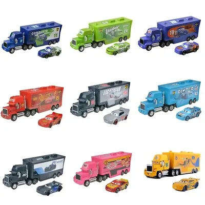 Disney Pixar Cars McQueen Mack Hauler Truck Original Toys Set Gift For Boy • £13.48