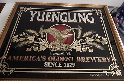 Vtg Yuengling America's Oldest Brewery Beer Large 26x20 Mirror Advertisement • $99.99