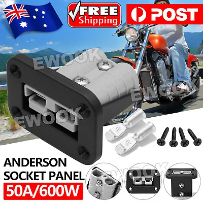 $10.45 • Buy Anderson Plug Flush Mount 50Amp Mounting Bracket Panel Cover For Caravan AU
