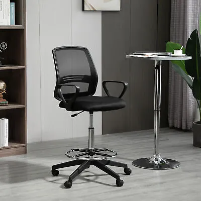 Draughtsman Chair Tall Office Chair With Adjustable Height 360° Swivel • £65.99