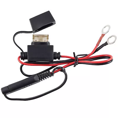 Charger Cable Adapter Plug Motorcycle Battery Terminal Quick Connect Fused • $9.74