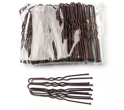 $2.29 • Buy U Shaped Hairpins Ripple Pin, Bun Pins, Hair Clips Grips, Dance Brown Color 6cm