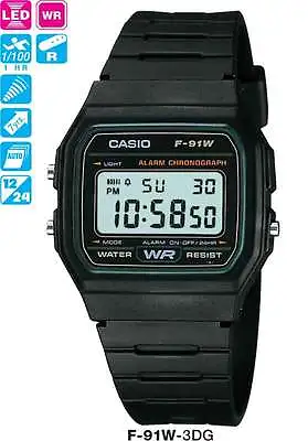 Casio Watch Free Post From Sydney Vintage Retro F-91w-3 F91 F91w F-91 Warranty • $37.95