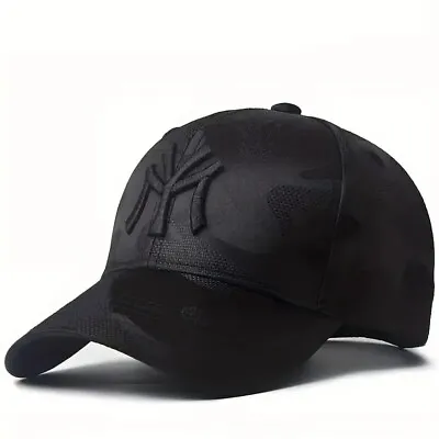 Camouflage New York Baseball Cap Snapback Sport Hip Hop Trucker Camo Army Hat • £8.95