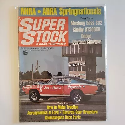 Super Stock & Drag Illustrated September 1969 Bagged & Boarded Mustang Boss 302 • $22.50