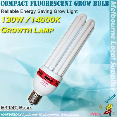 130W 14000K Grow Light Hydroponics Compact Fluorescent Lamp For Growing Stage • $40