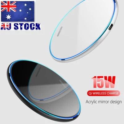 $9.99 • Buy 15W Qi Wireless Charger Pad Fast Charging For IPhone 14 13 12 11 Pro Max Samsung