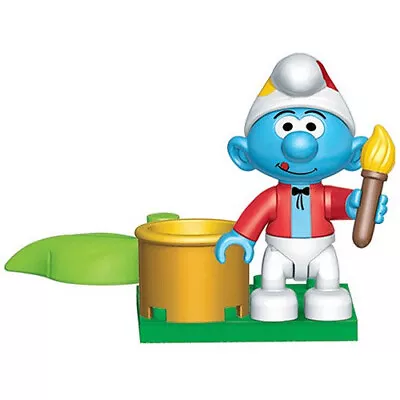 Smurfs Painter Minifigure With Accesories Building Mega Blocks Construx New • $12.50